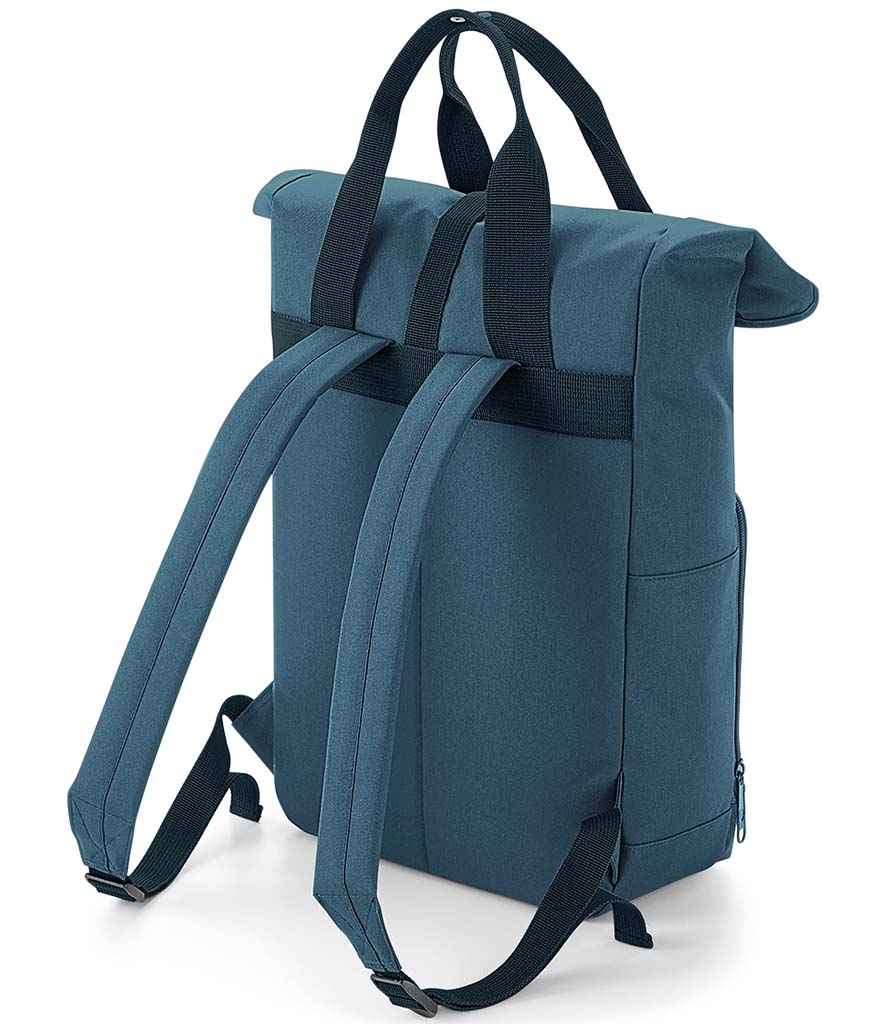 BagBase Recycled Twin Handle Roll-Top Backpack - Airforce Blue