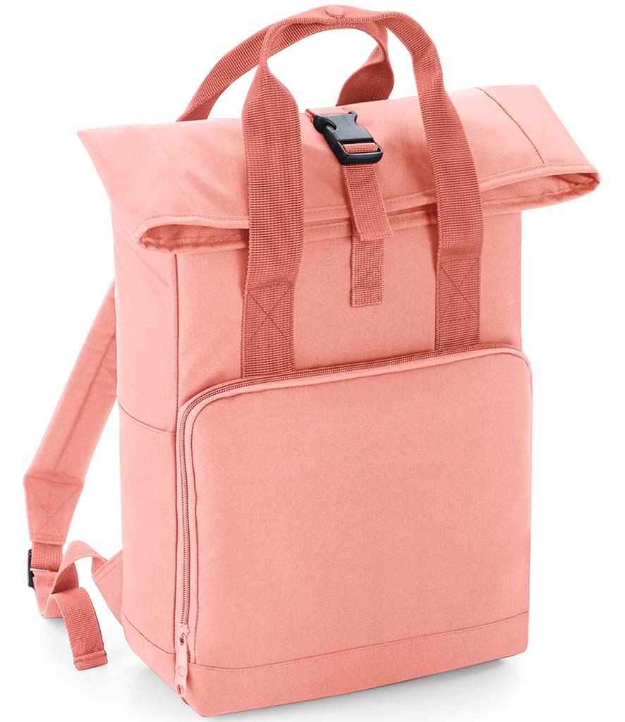 BagBase Recycled Twin Handle Roll-Top Backpack - Blush Pink