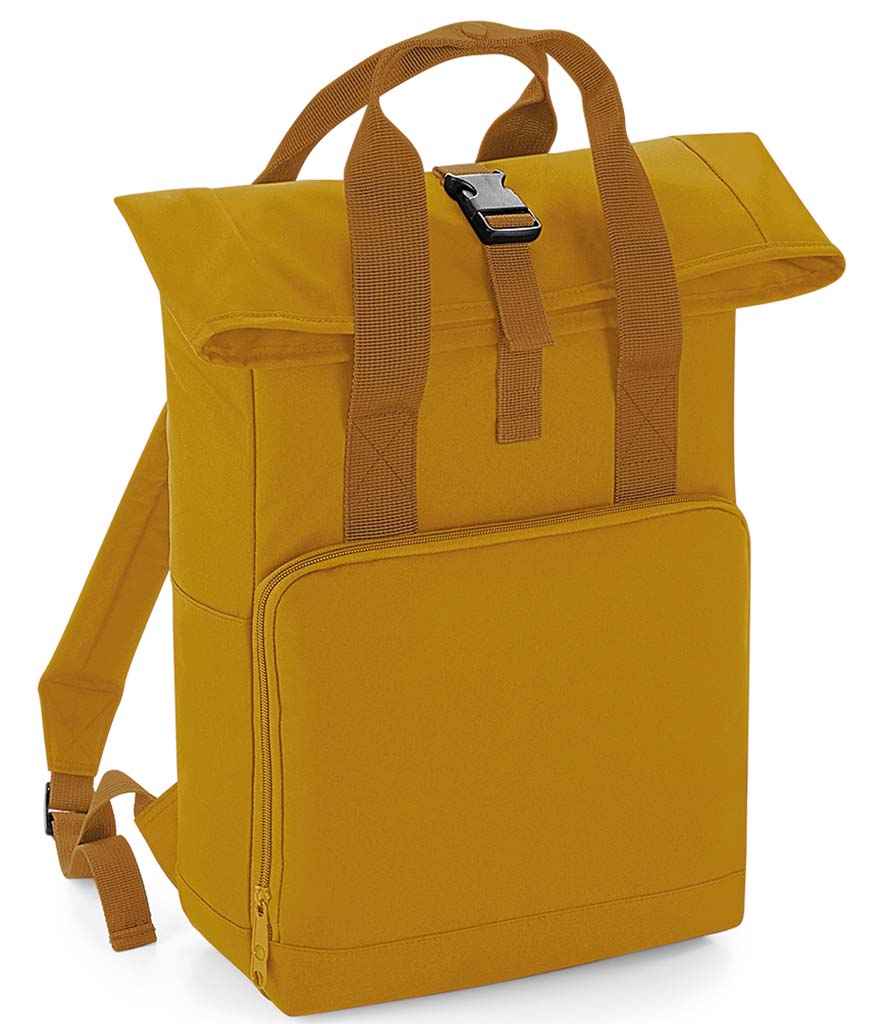 BagBase Recycled Twin Handle Roll-Top Backpack - Mustard