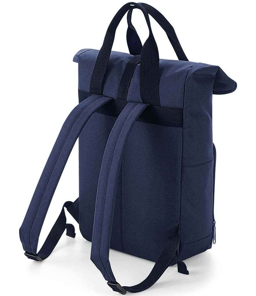 BagBase Recycled Twin Handle Roll-Top Backpack - Navy Dusk