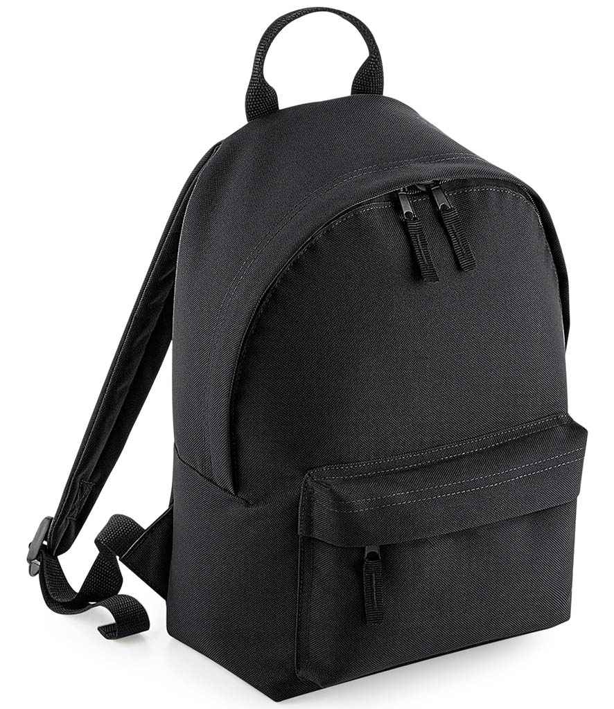 BagBase Mini Fashion Backpack - Black/Black