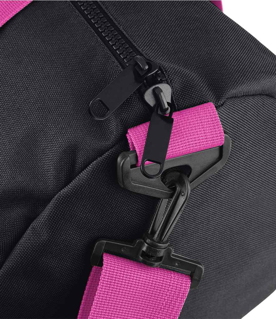 BagBase Mini Barrel Bag - Black/Fuchsia
