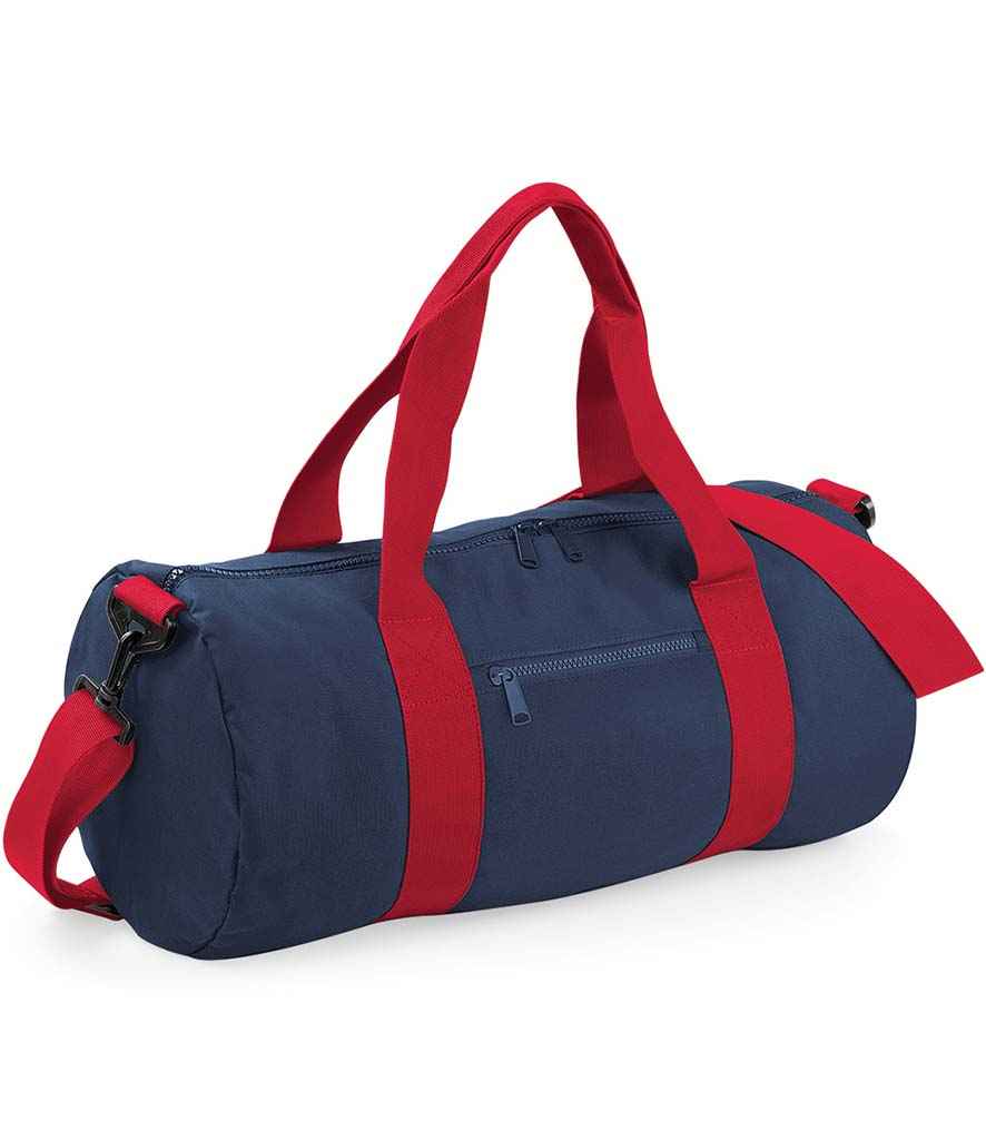 BagBase Original Barrel Bag - French Navy/Classic Red