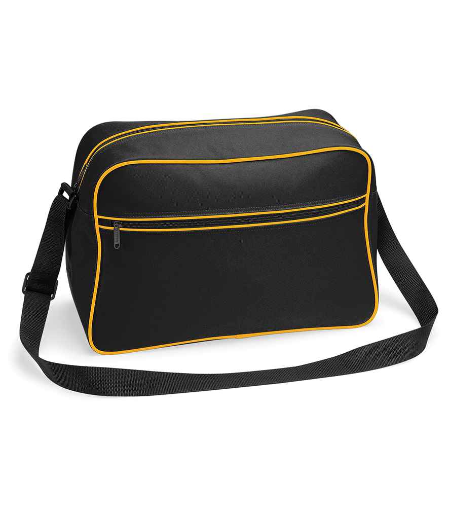 BagBase Retro Shoulder Bag - Black/Gold