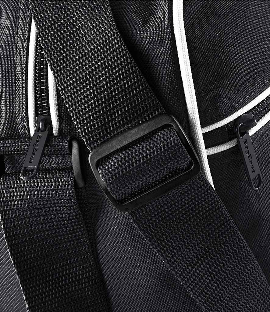 BagBase Retro Shoulder Bag - Black/White