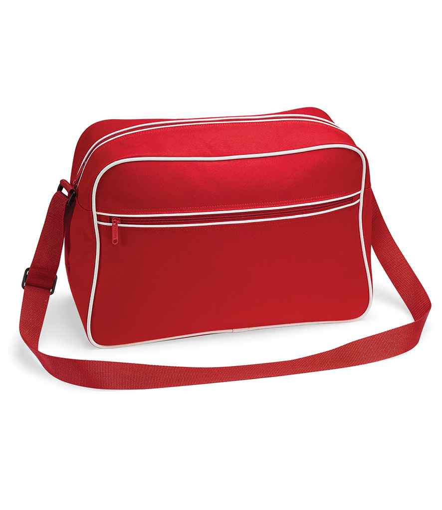 BagBase Retro Shoulder Bag - Classic Red/White