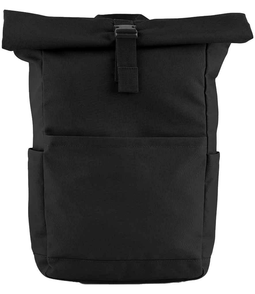BagBase Premium Recycled Roll-Top Backpack - Black