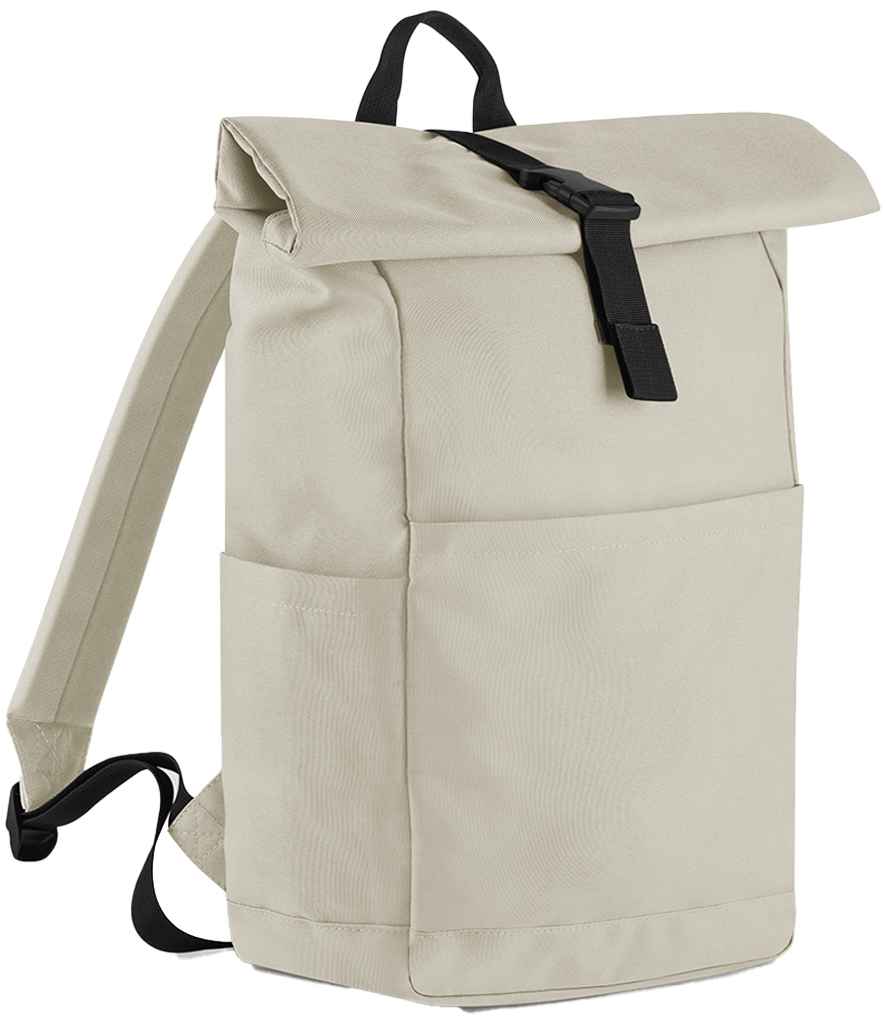 BagBase Premium Recycled Roll-Top Backpack - Natural Stone