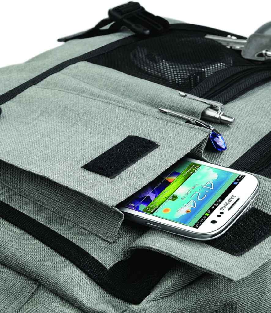 BagBase Two Tone Digital Messenger Bag - Grey Marl
