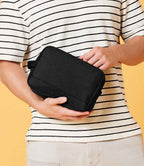 BagBase Recycled Essentials Wash Bag - Black