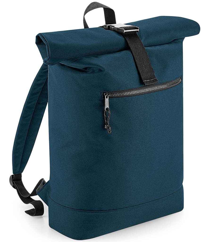 BagBase Recycled Roll-Top Backpack - Petrol