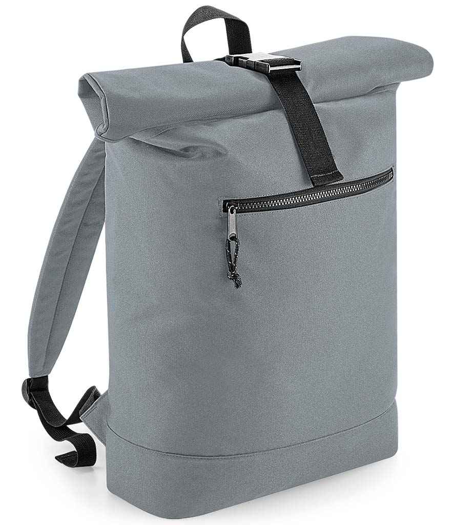 BagBase Recycled Roll-Top Backpack - Pure Grey