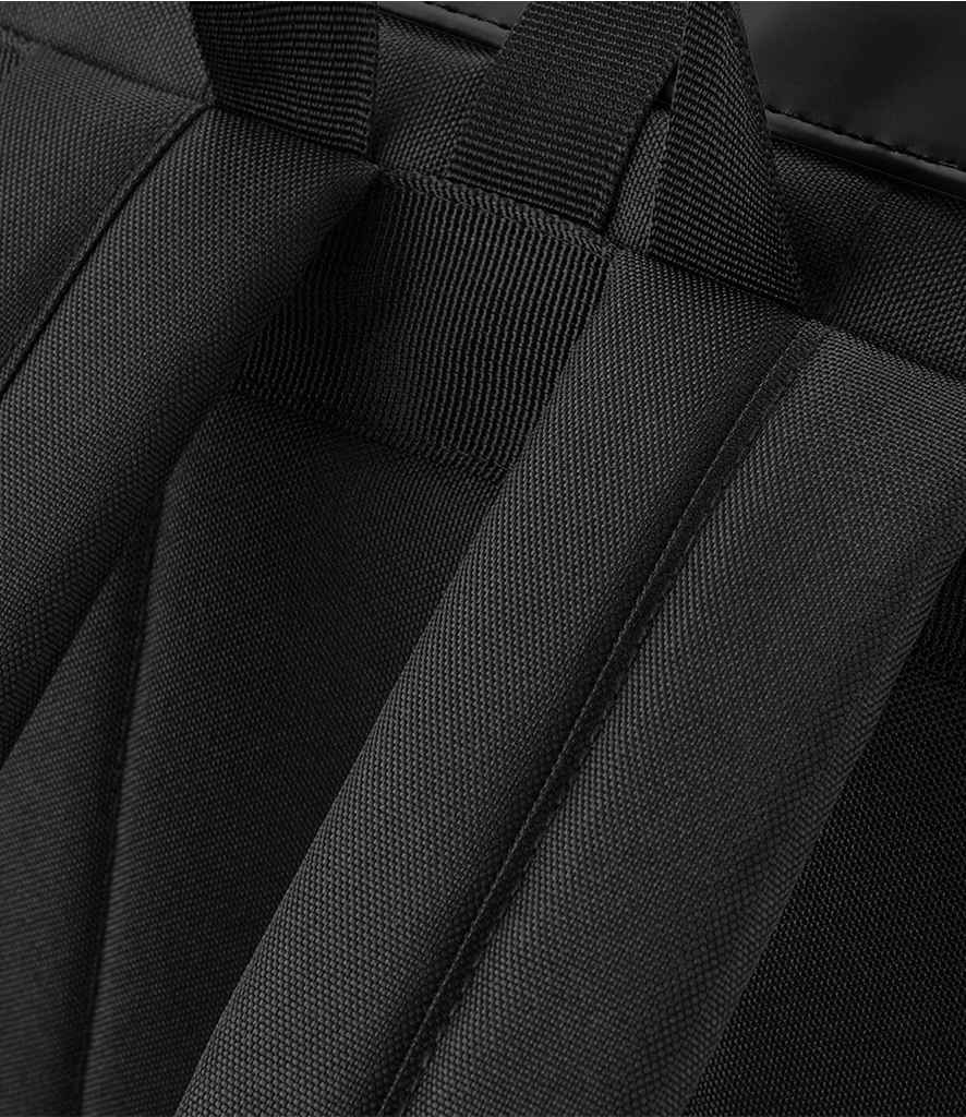 BagBase Matte PU Roll-Top Backpack - Black