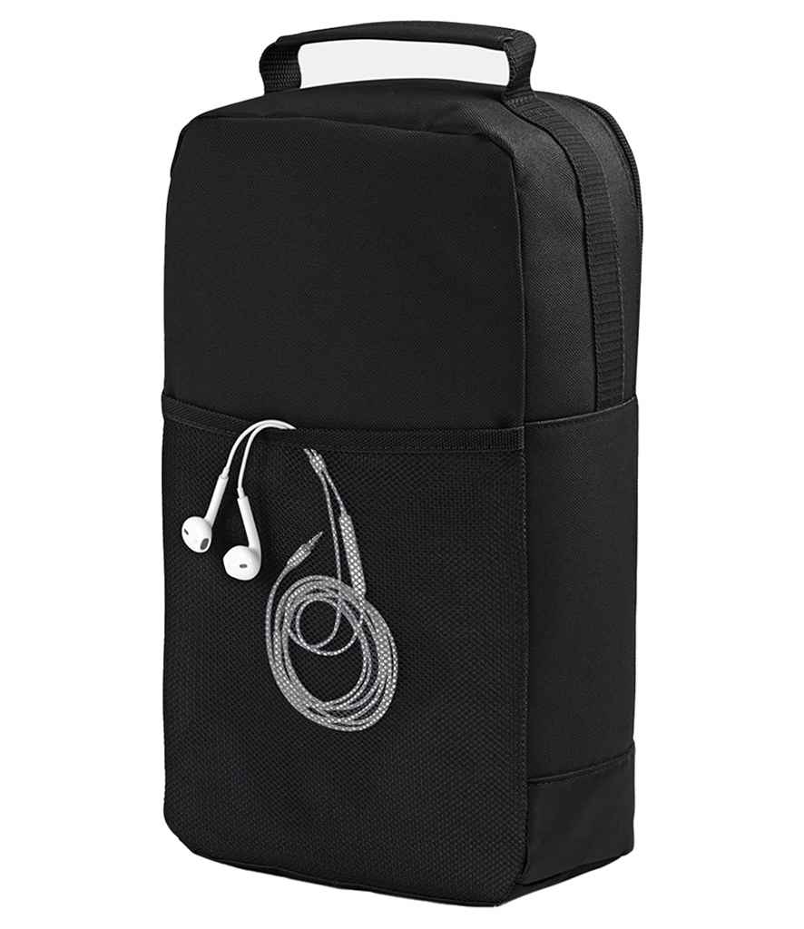 BagBase Athleisure Sports Shoe/Accessory Bag - Black/Black
