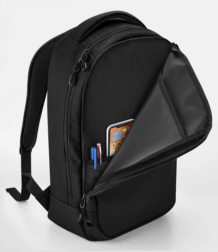 BagBase Athleisure Sports Backpack - Black/Black