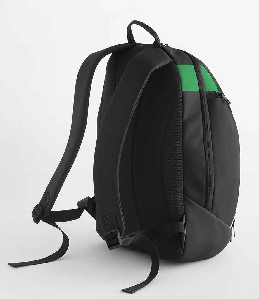 BagBase Teamwear Backpack - Black/Green