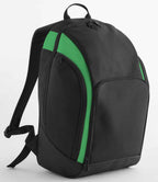 BagBase Teamwear Backpack - Black/Green