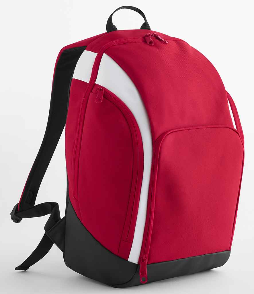 BagBase Teamwear Backpack - Red/White/Black
