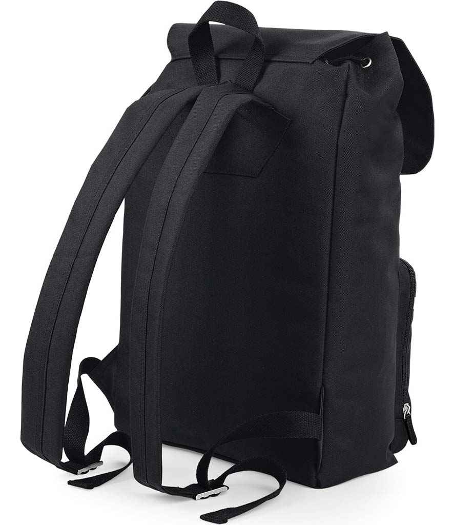 BagBase Vintage Laptop Backpack - Black/Black
