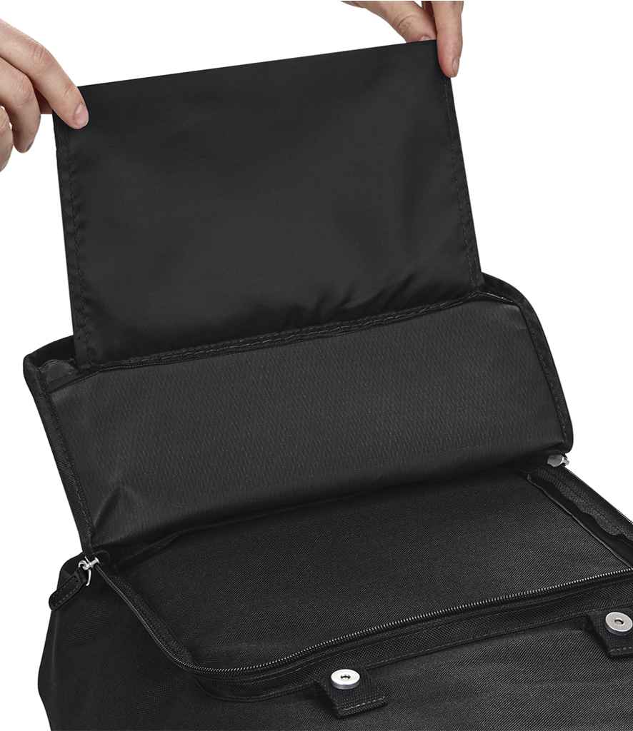 BagBase Vintage Laptop Backpack - Black/Black