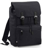BagBase Vintage Laptop Backpack - Black/Black