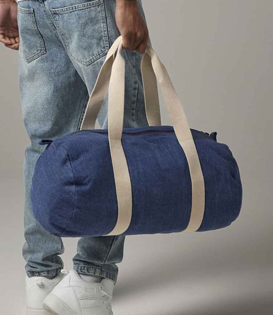 BagBase Denim Barrel Bag - Denim Blue
