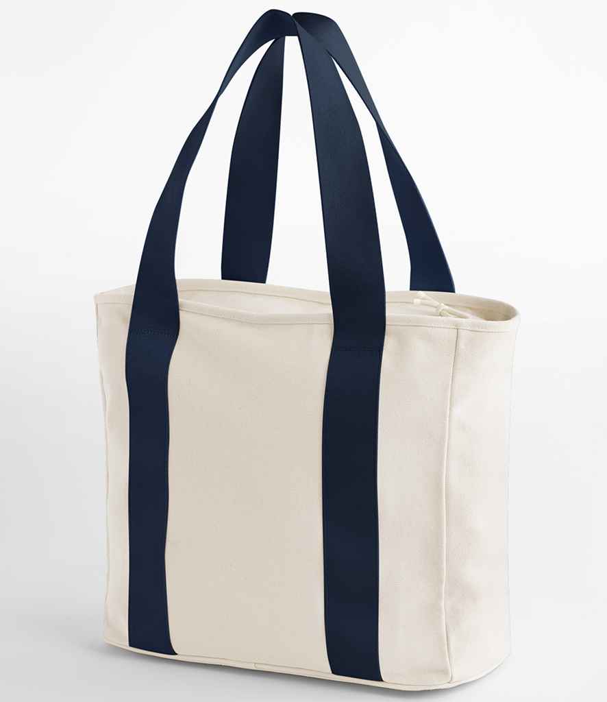 BagBase Edit Canvas Tote Bag - Natural/Navy