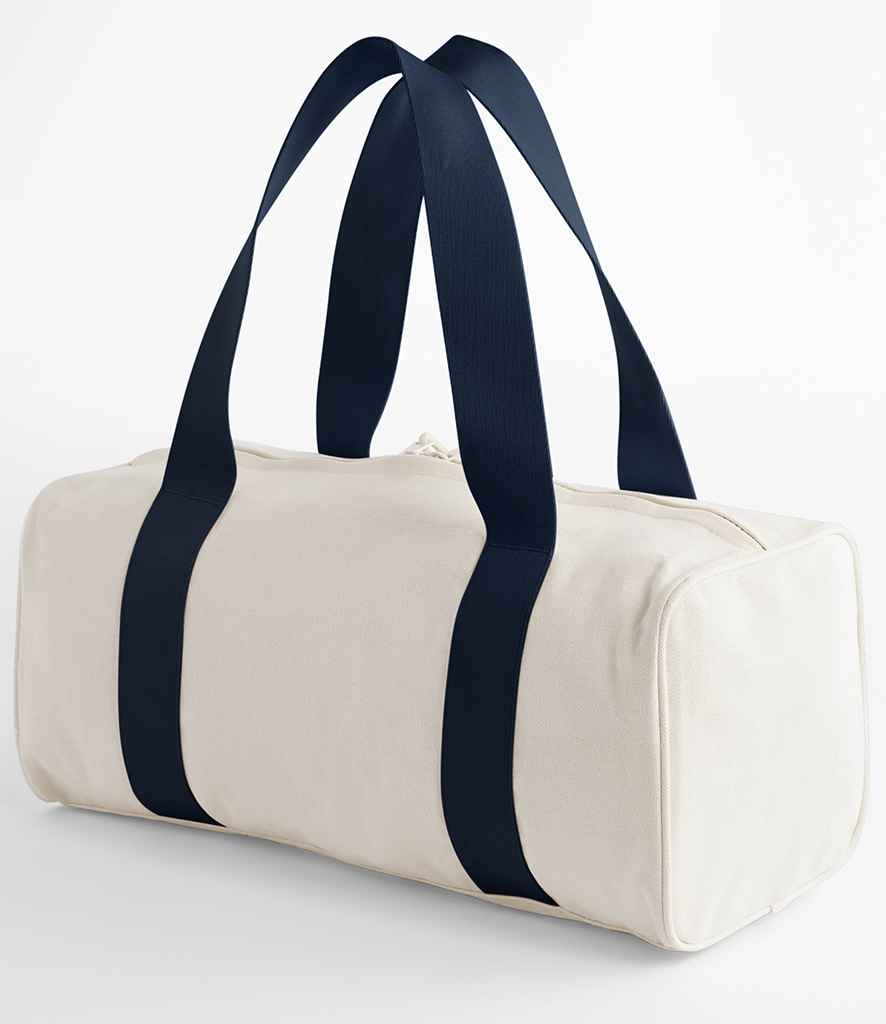 BagBase Edit Canvas Duffle - Natural/Navy
