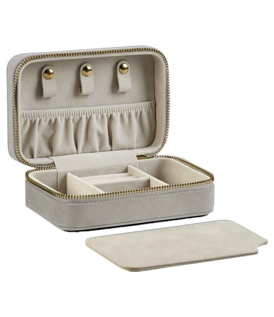 BagBase Velvet Travel Jewellery Box - Moonstone