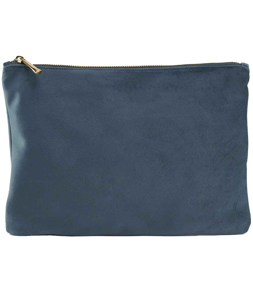 BagBase Velvet Accessory Pouch - Blue Topaz