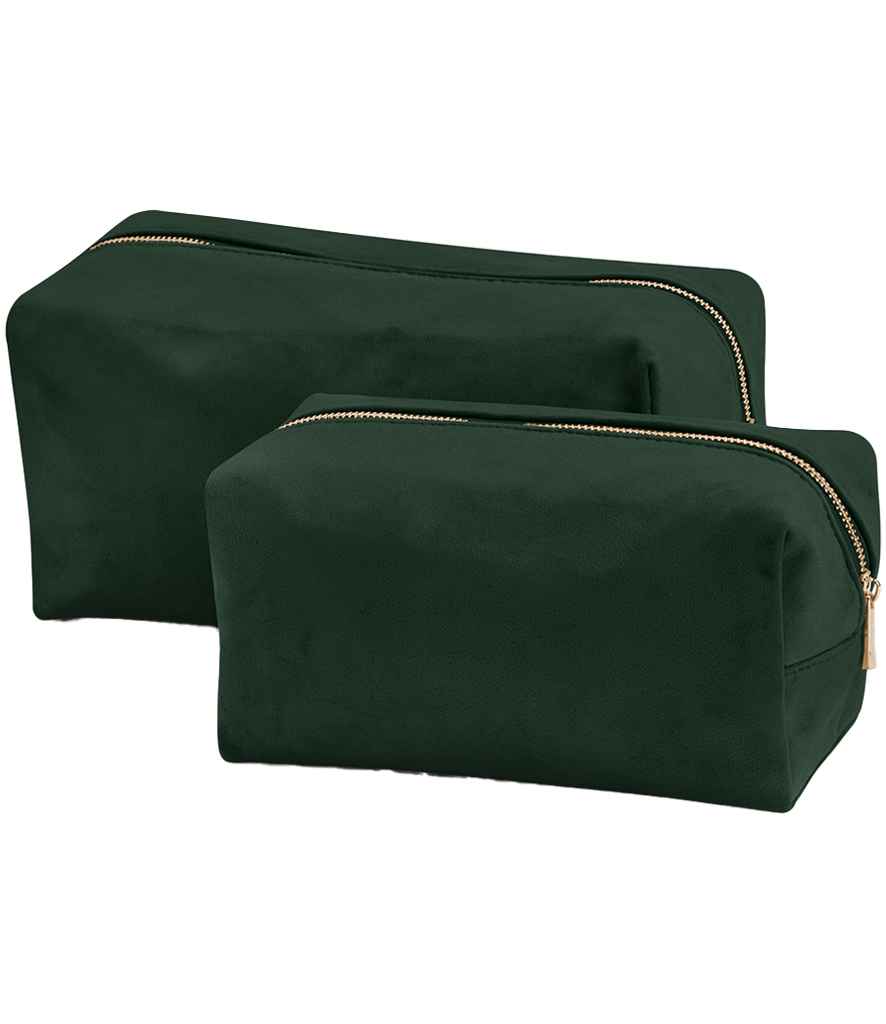 BagBase Velvet Toiletry/Accessory Case - Dark Emerald