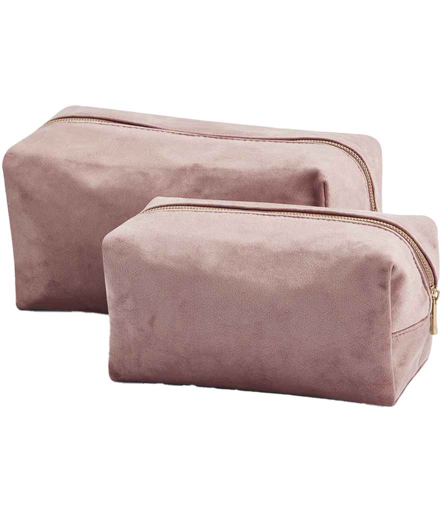 BagBase Velvet Toiletry/Accessory Case - Rose Quartz