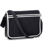 BagBase Retro Messenger Bag - Black/White