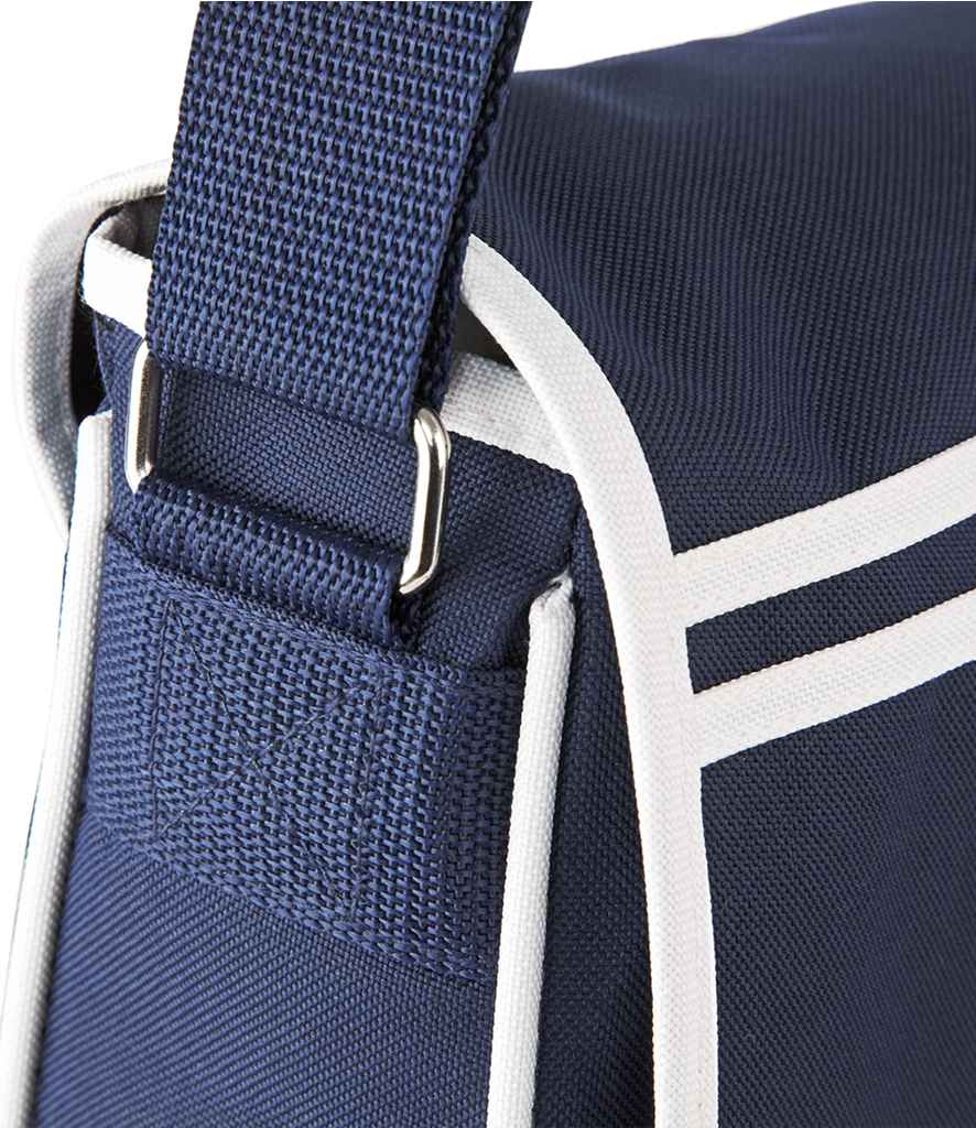 BagBase Retro Messenger Bag - French Navy/White
