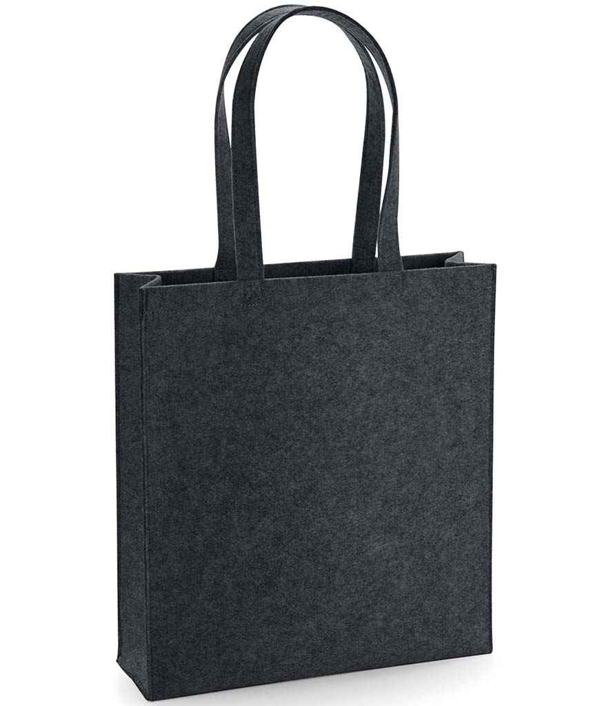 BagBase Felt Tote Bag - Charcoal Melange