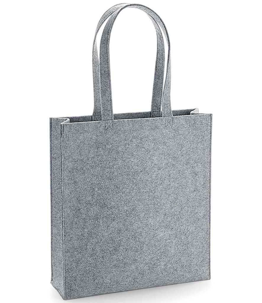 BagBase Felt Tote Bag - Grey Melange