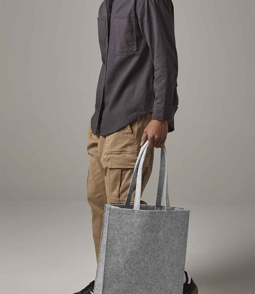 BagBase Felt Tote Bag - Grey Melange