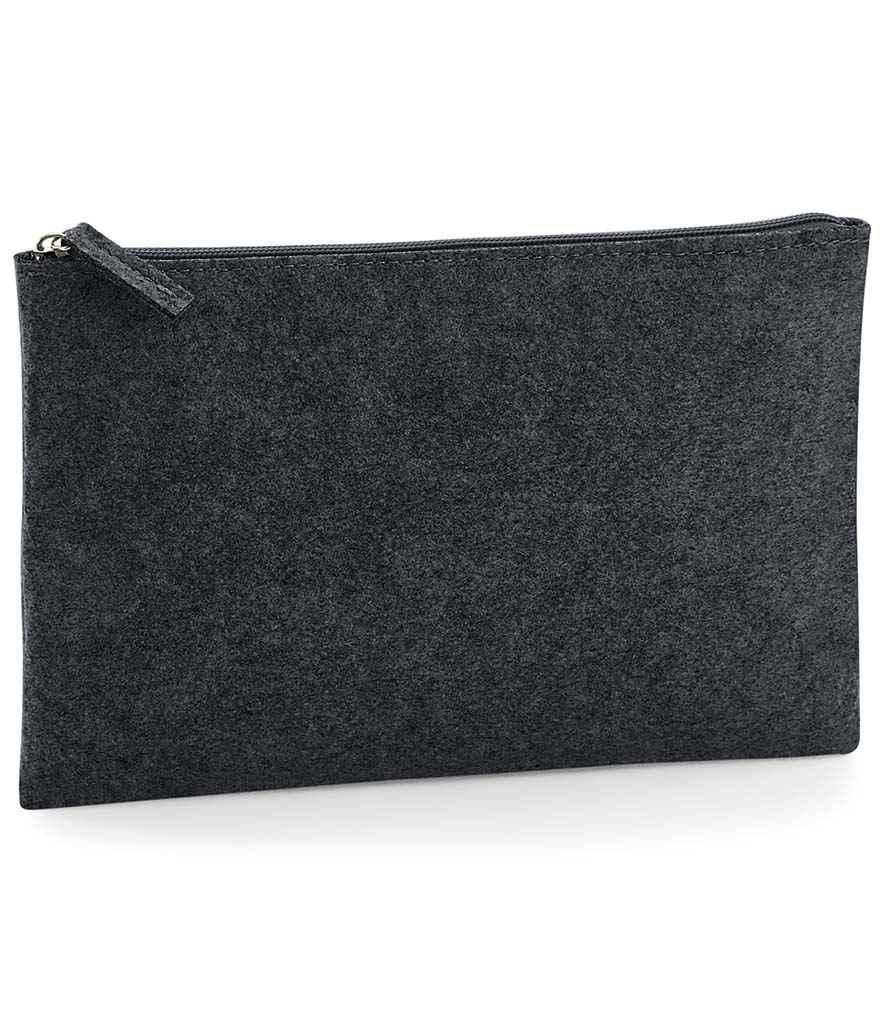 BagBase Felt Accessory Pouch - Charcoal Melange