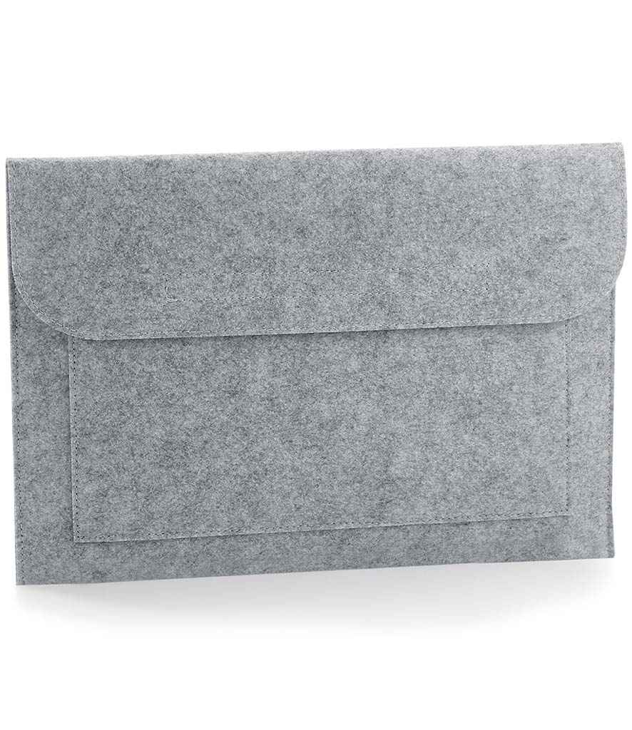 BagBase Felt Laptop/Document Slip - Grey Melange