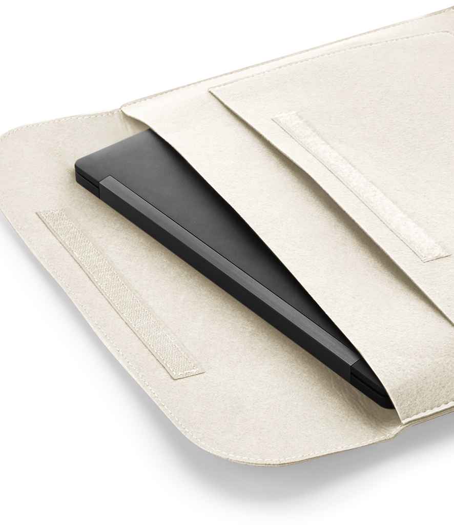 BagBase Felt Laptop/Document Slip - Soft White