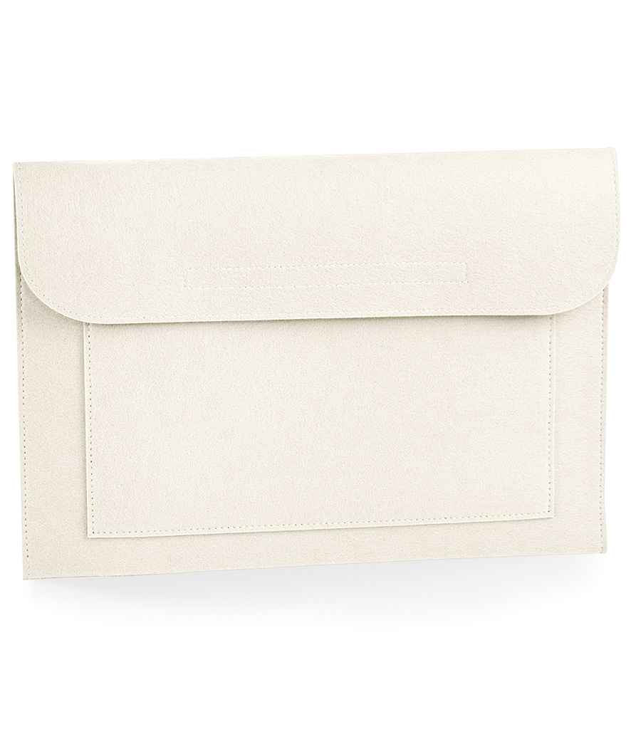 BagBase Felt Laptop/Document Slip - Soft White