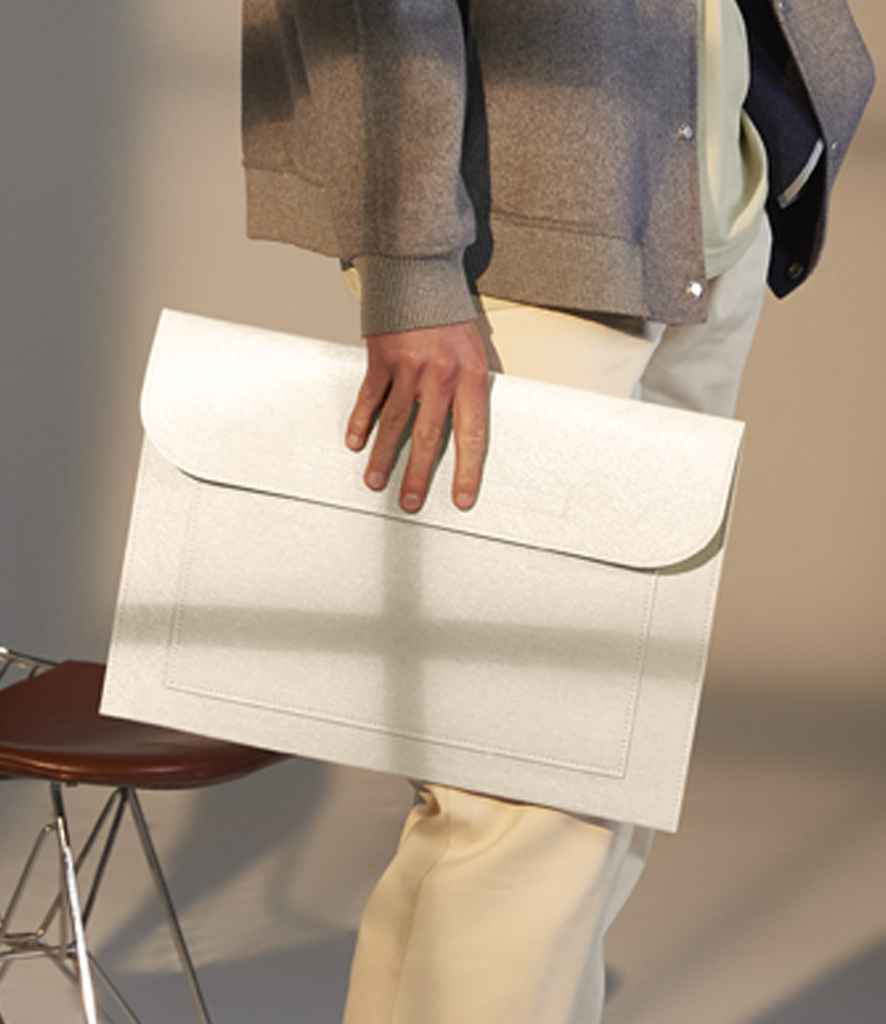 BagBase Felt Laptop/Document Slip - Soft White