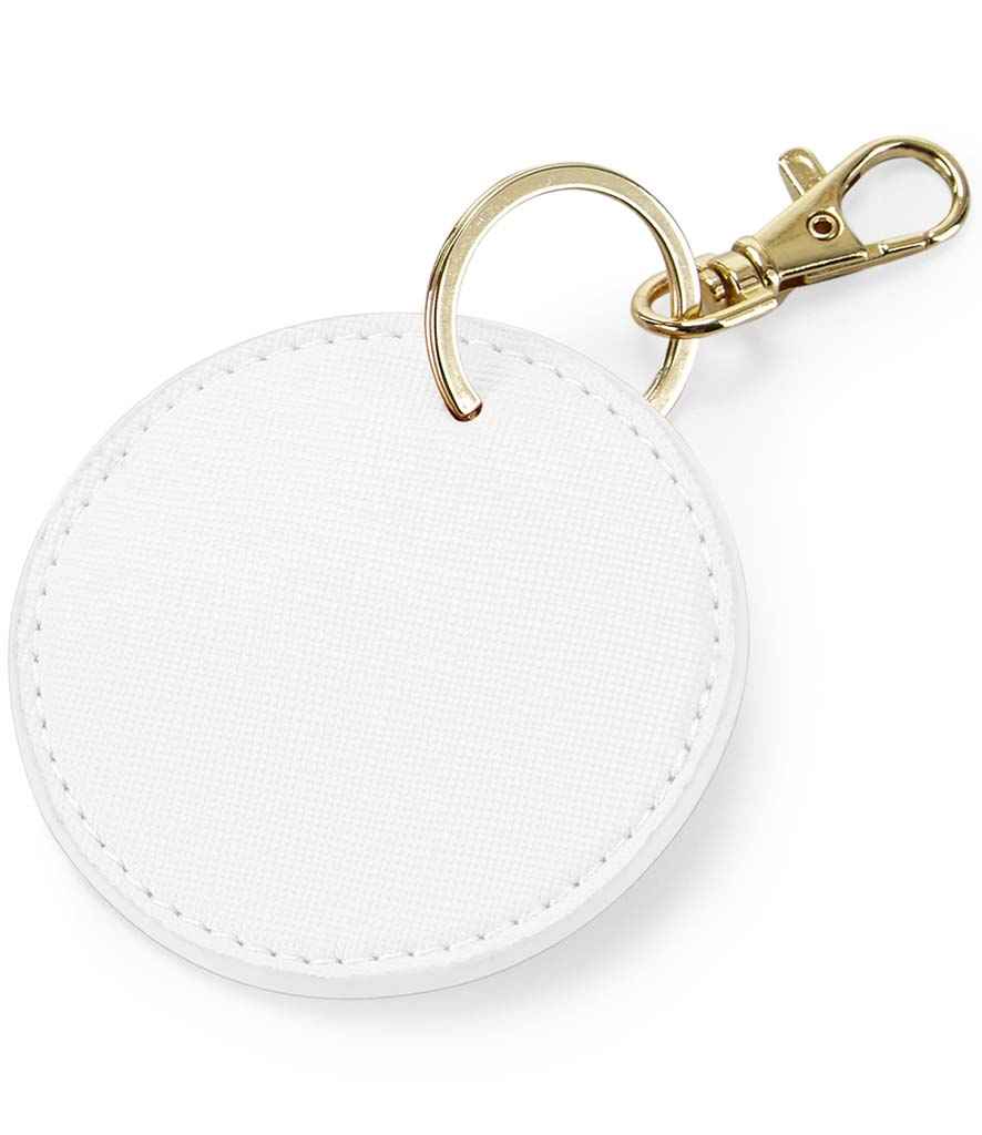 BagBase Boutique Circular Key Clip - Soft White