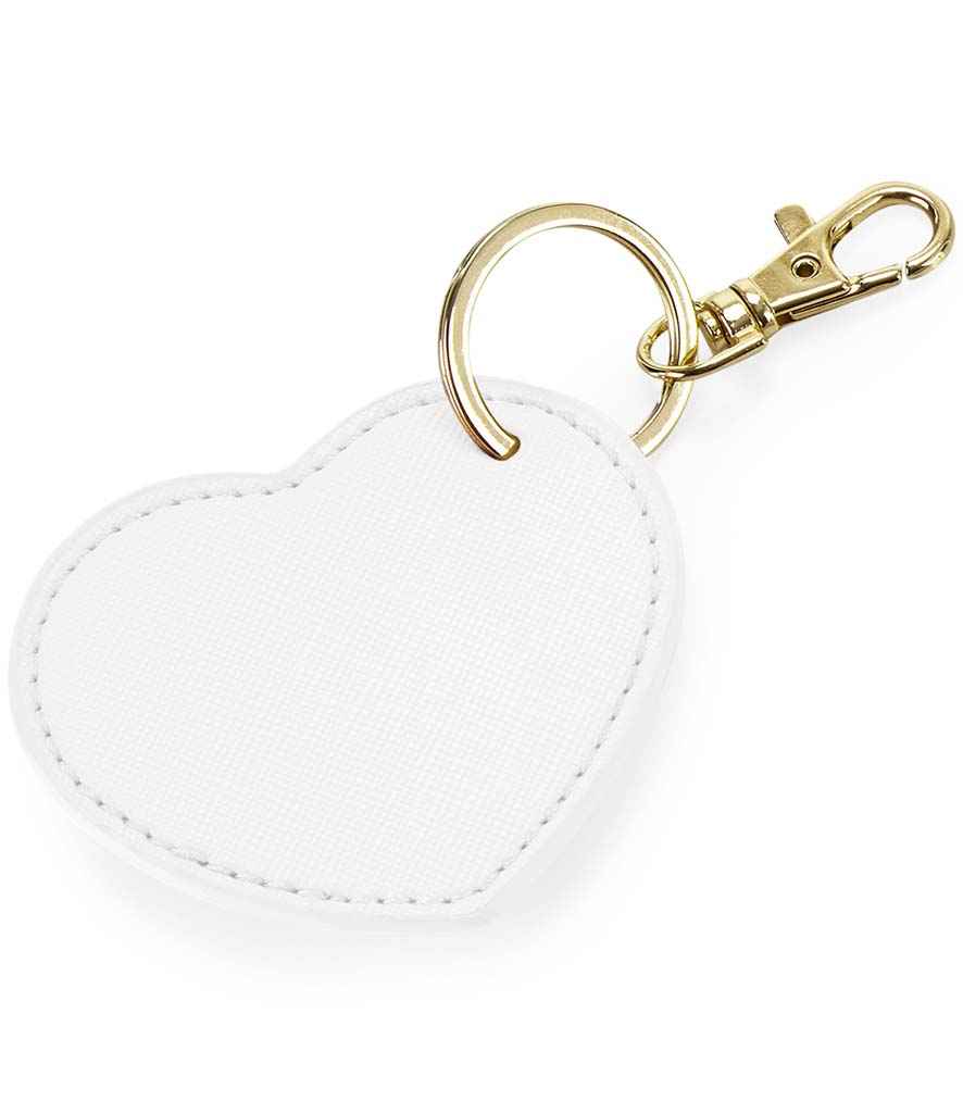 BagBase Boutique Heart Key Clip - Soft White