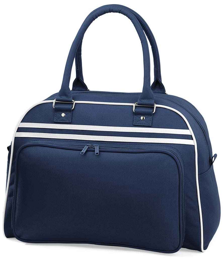 BagBase Retro Bowling Bag - French Navy/White