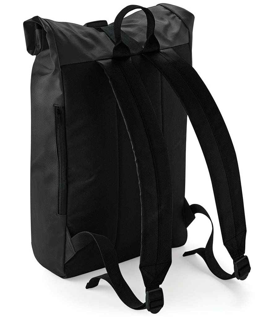 BagBase Tarp Roll-Top Backpack - Black