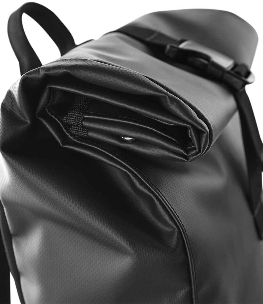 BagBase Tarp Roll-Top Backpack - Black