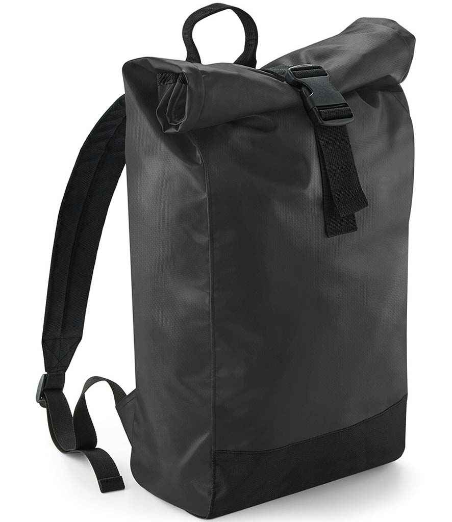 BagBase Tarp Roll-Top Backpack - Black