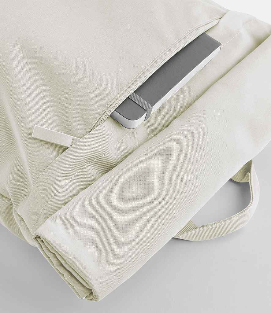 BagBase Simplicity Roll-Top Backpack - Beige