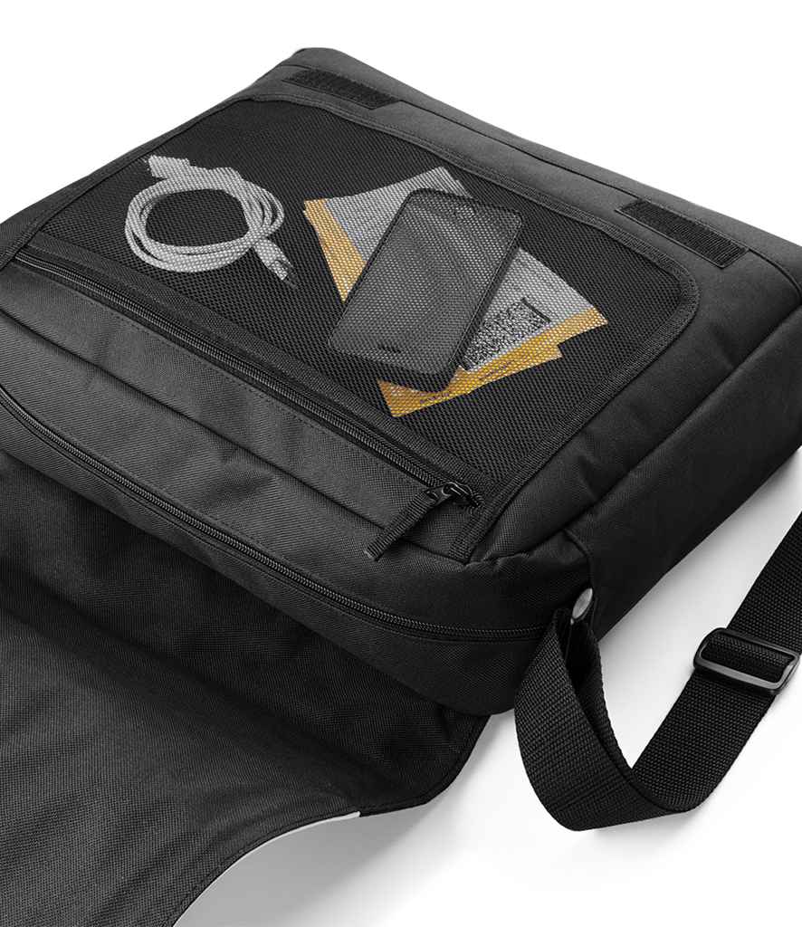 BagBase Sublimation Messenger Bag - Black
